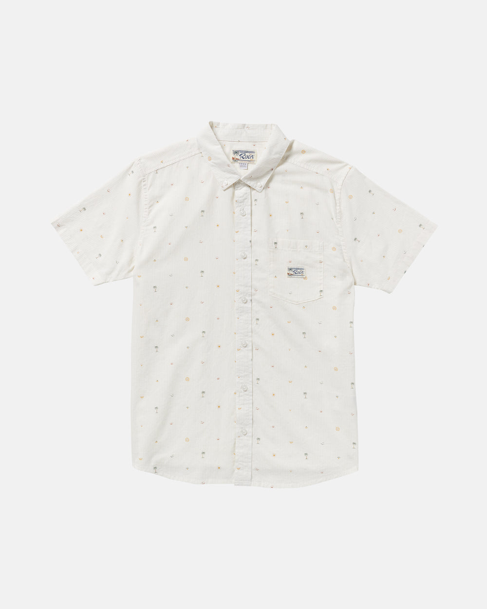 Exotica Seersucker Short Sleeve Shirt - White