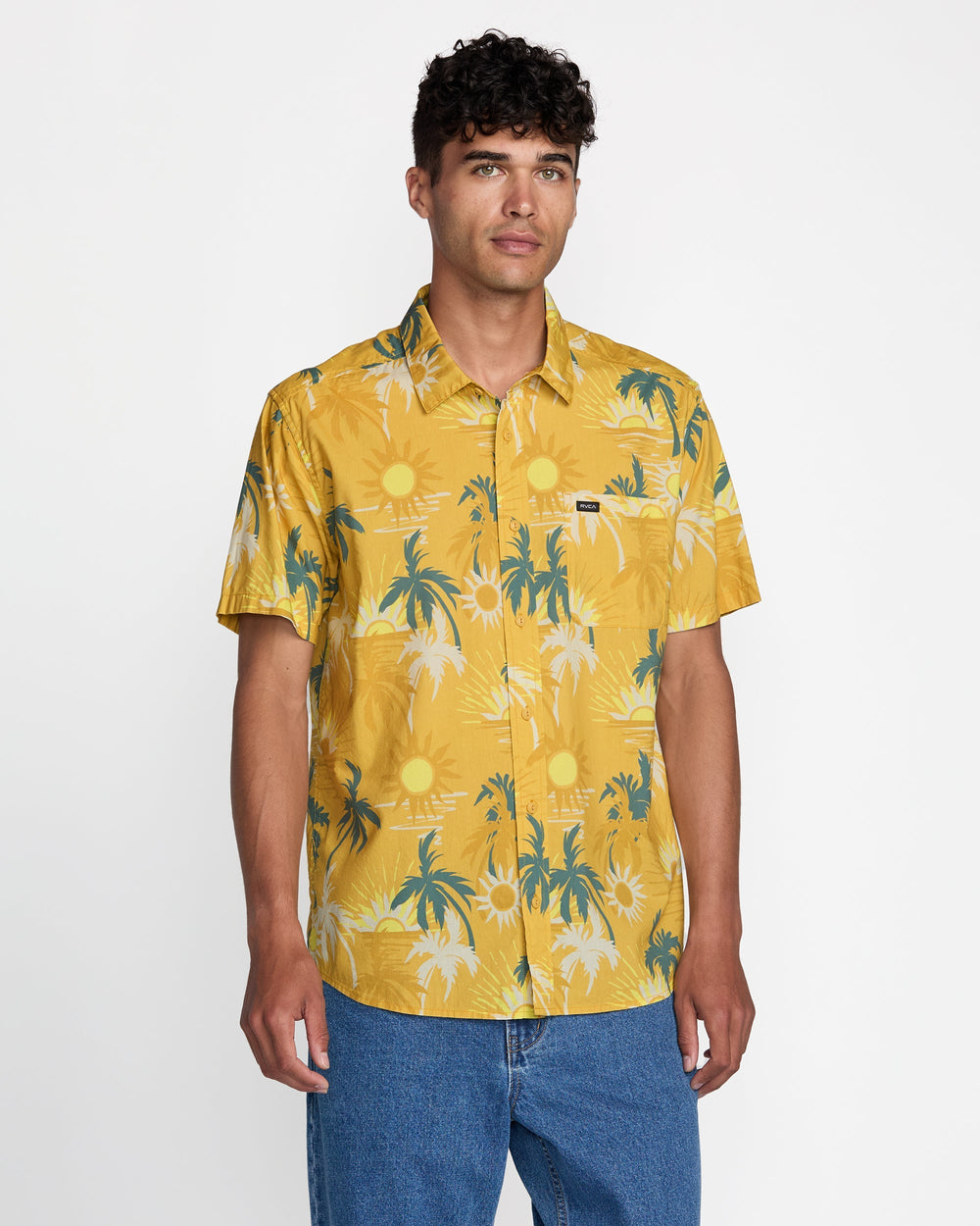 Sunsets Short Sleeve Shirt - Saffron