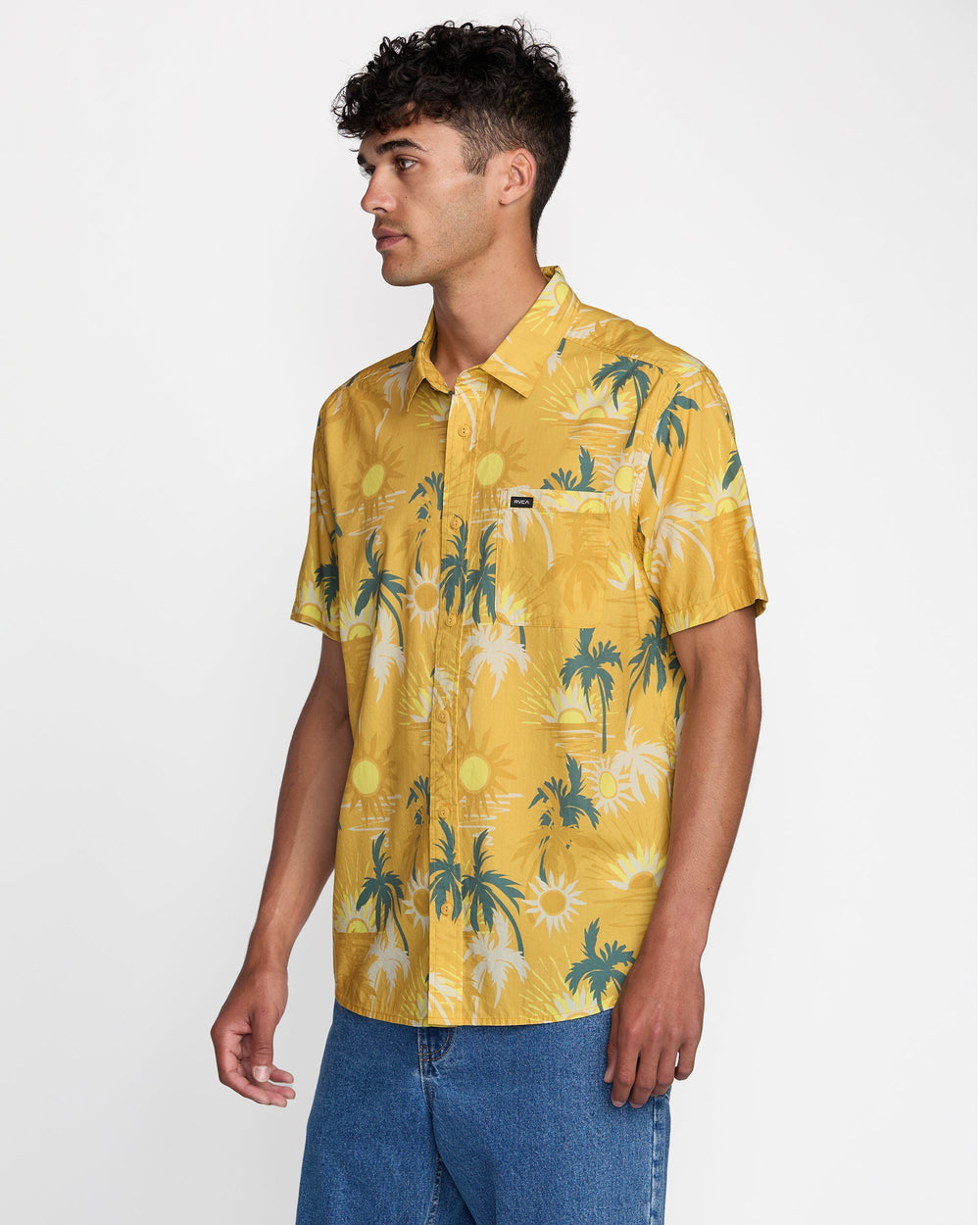 Sunsets Short Sleeve Shirt - Saffron
