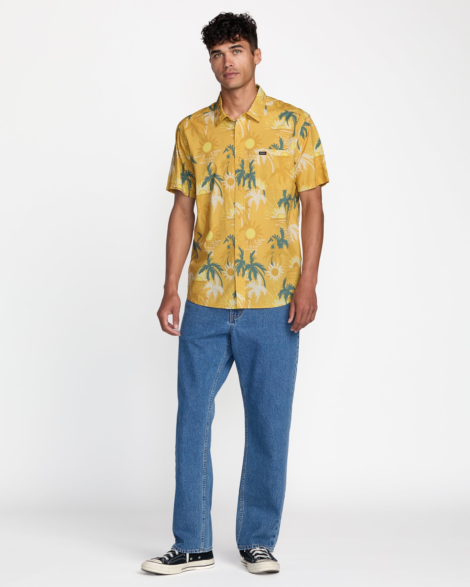 Sunsets Short Sleeve Shirt - Saffron