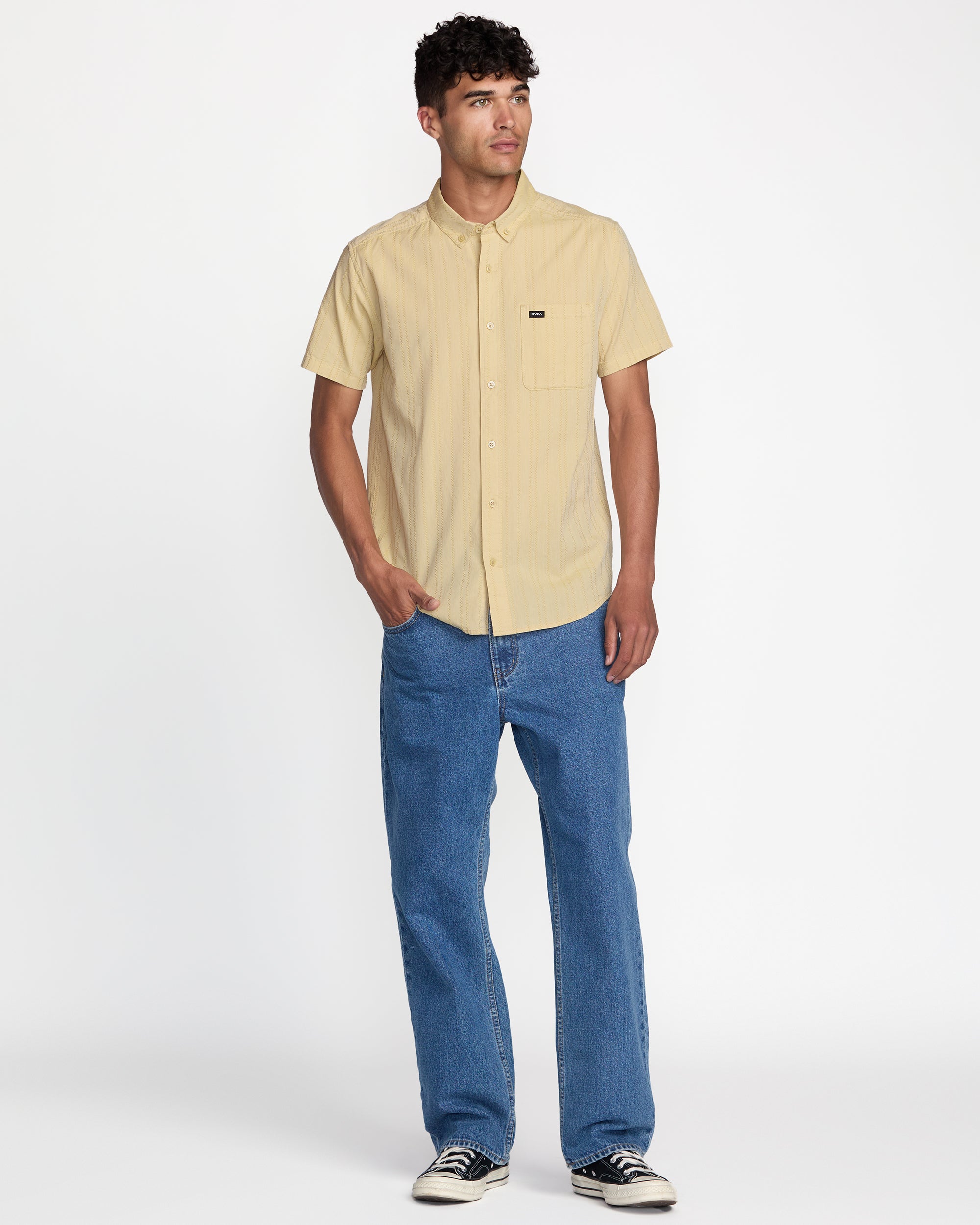 That'll Do Stripe Short Sleeve Shirt - Natural