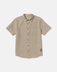 Archive Stripe Short Sleeve Shirt - Light Khaki