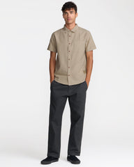 Archive Stripe Short Sleeve Shirt - Light Khaki
