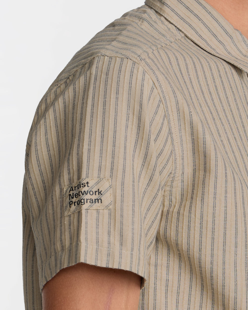 Archive Stripe Short Sleeve Shirt - Light Khaki