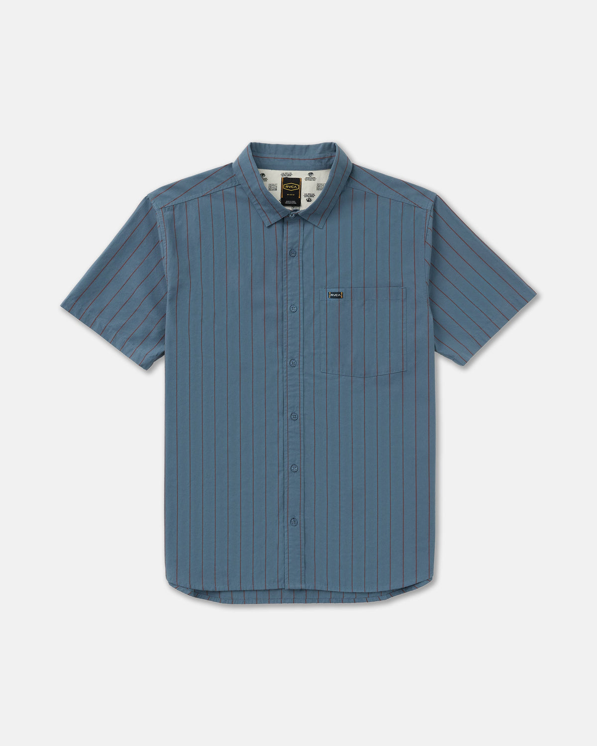 Dayshift Workwear Stripe Short Sleeve Shirt - Vintage Navy
