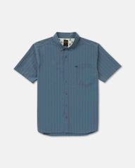 Dayshift Workwear Stripe Short Sleeve Shirt - Vintage Navy