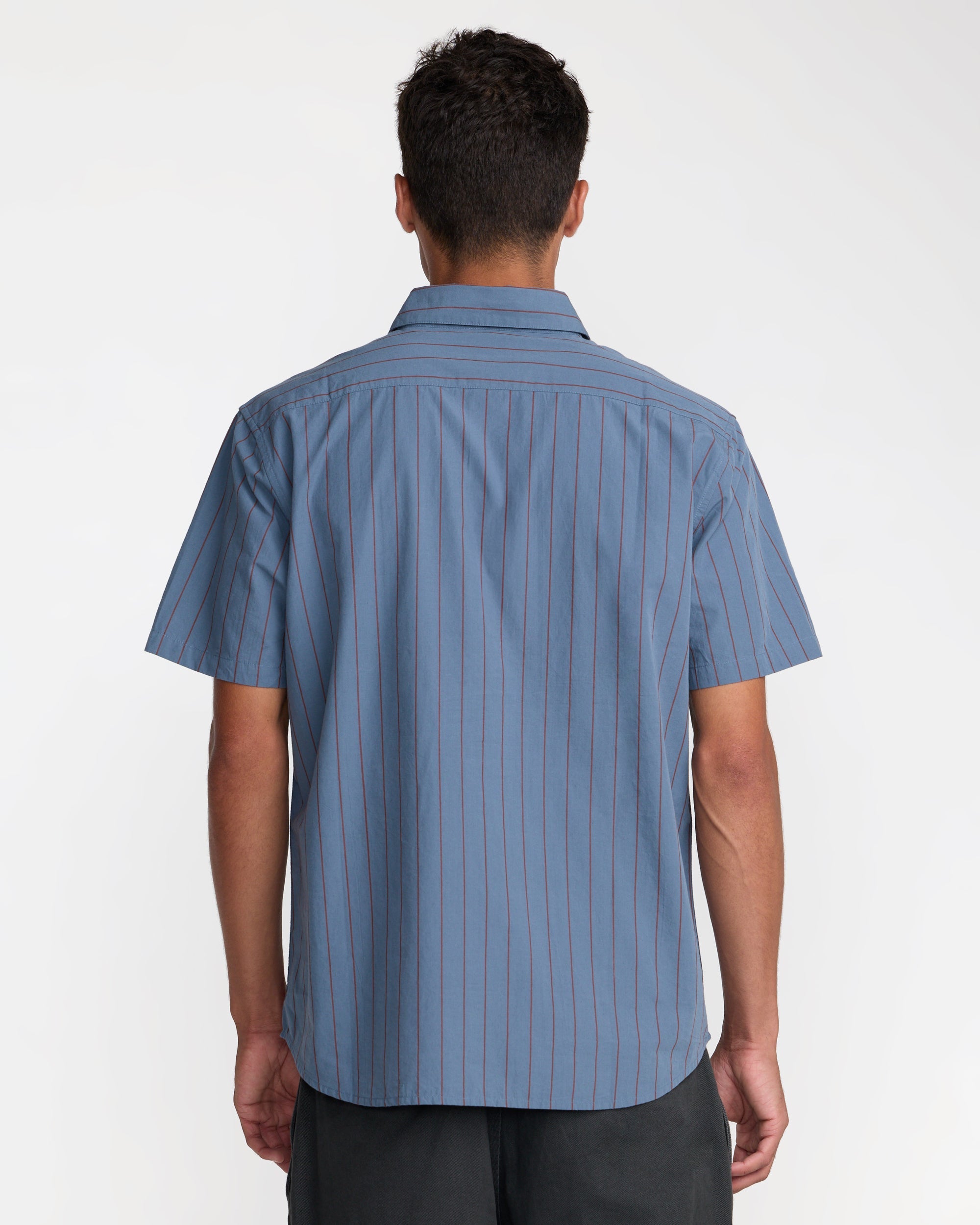 Dayshift Workwear Stripe Short Sleeve Shirt - Vintage Navy