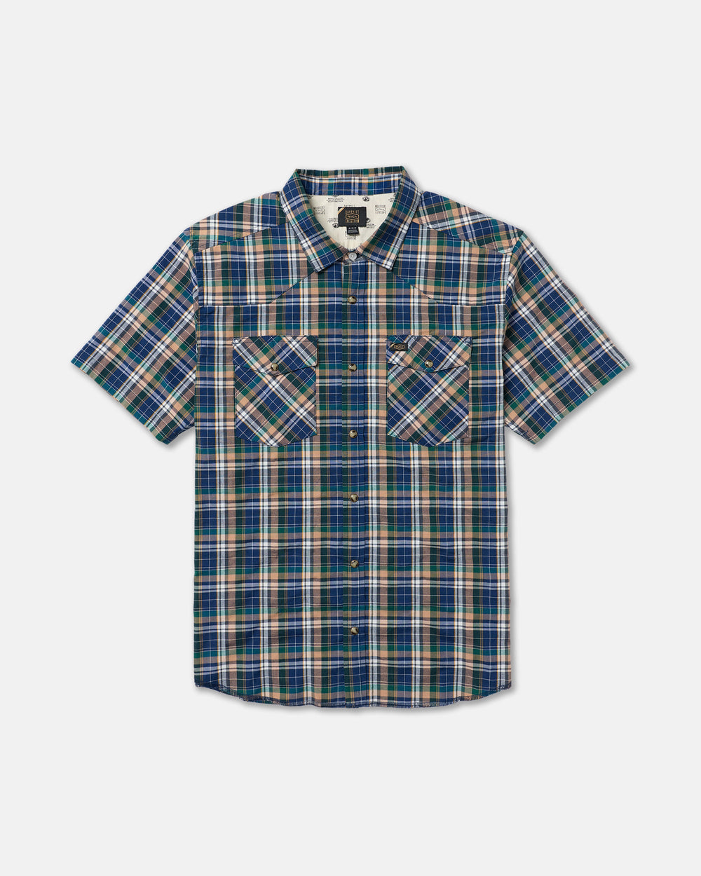 Dayshift Truckin Plaid Short Sleeve Shirt - Dark Denim