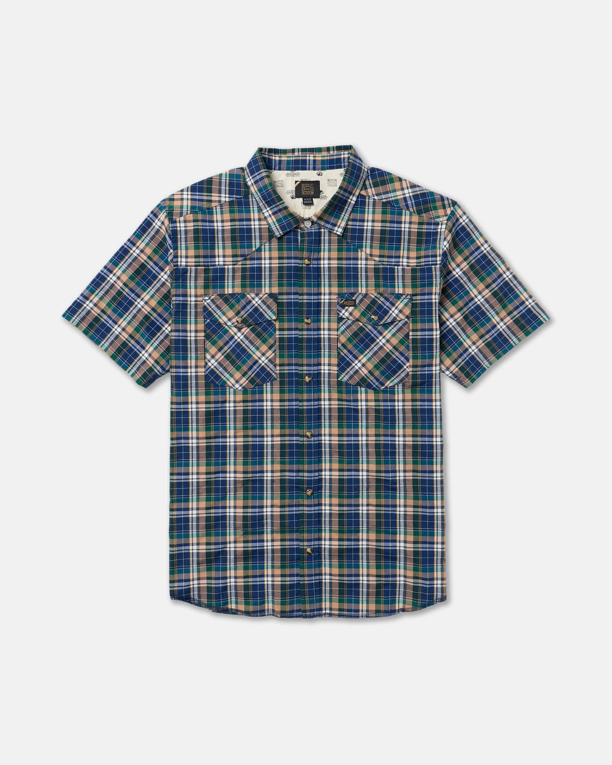 Dayshift Truckin Plaid Short Sleeve Shirt - Dark Denim