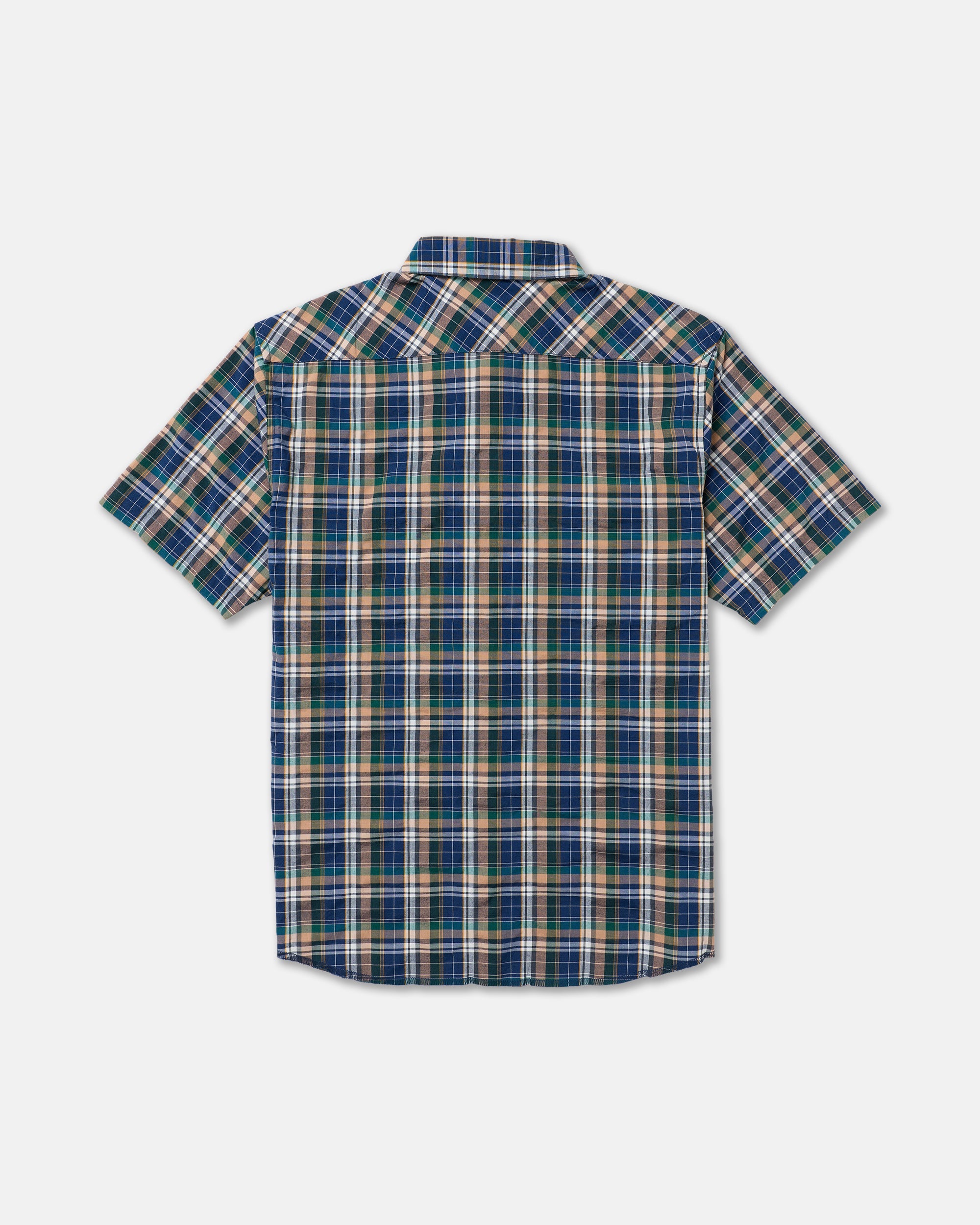 Dayshift Truckin Plaid Short Sleeve Shirt - Dark Denim