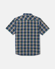 Dayshift Truckin Plaid Short Sleeve Shirt - Dark Denim