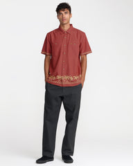 Talum Short Sleeve Shirt - Dusty Red