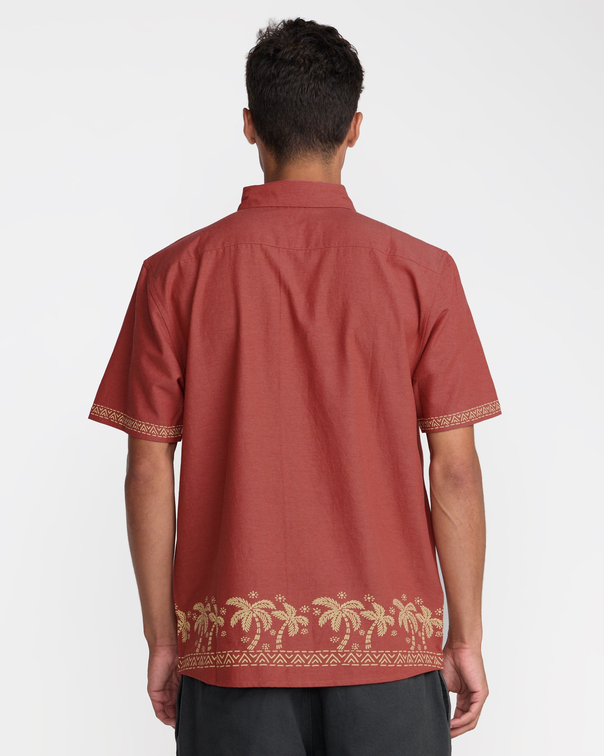 Talum Short Sleeve Shirt - Dusty Red