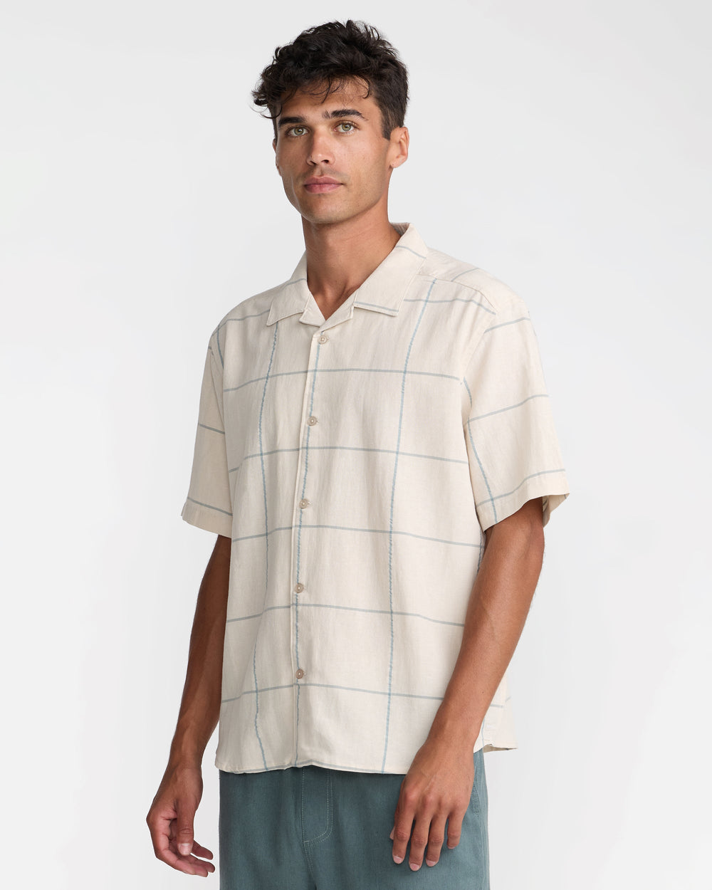 VAcancy Plaid Short Sleeve Shirt - Ceramic