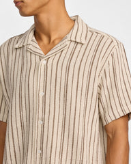 Vacancy Stripe Short Sleeve Shirt - Ceramic