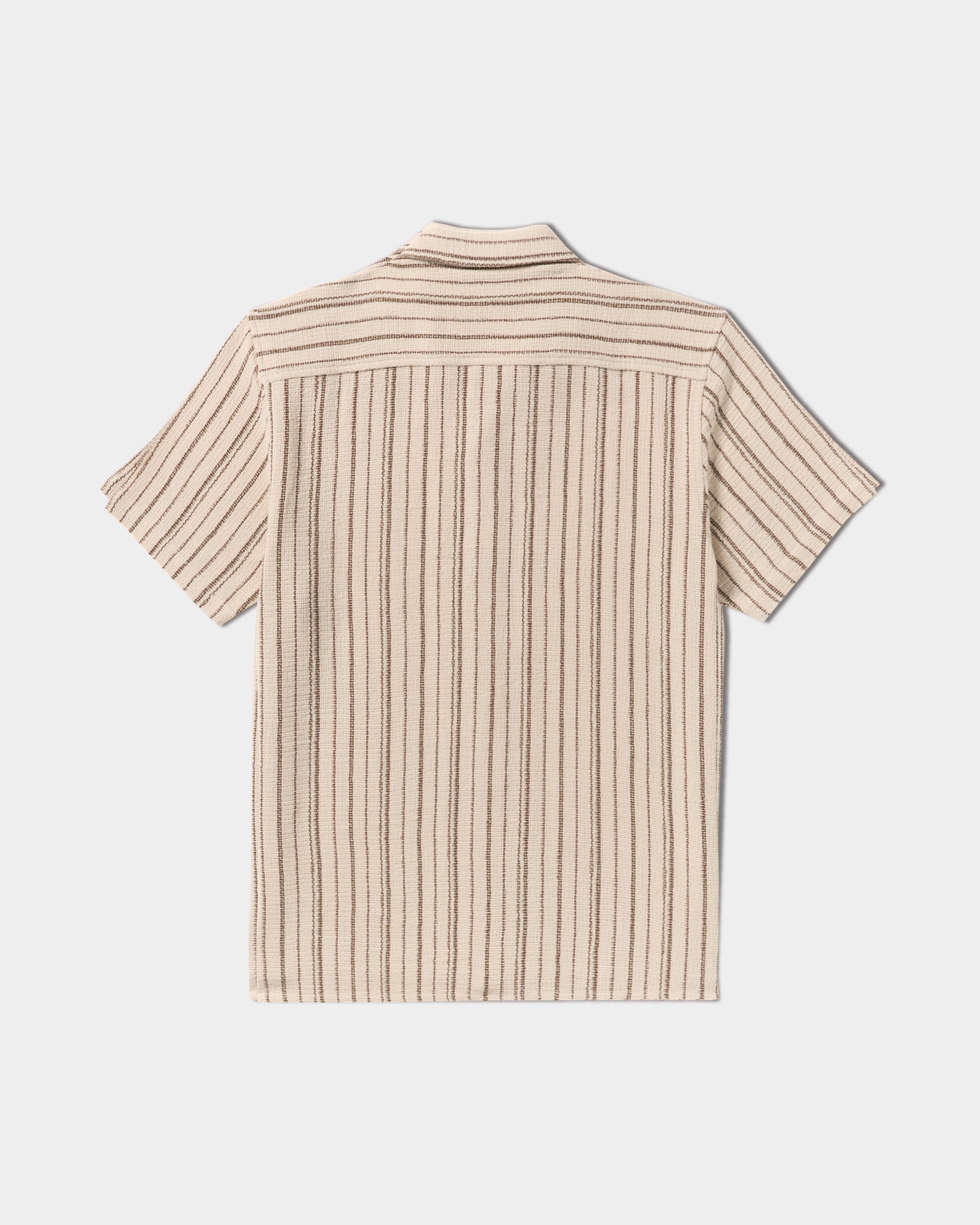 Vacancy Stripe Short Sleeve Shirt - Ceramic