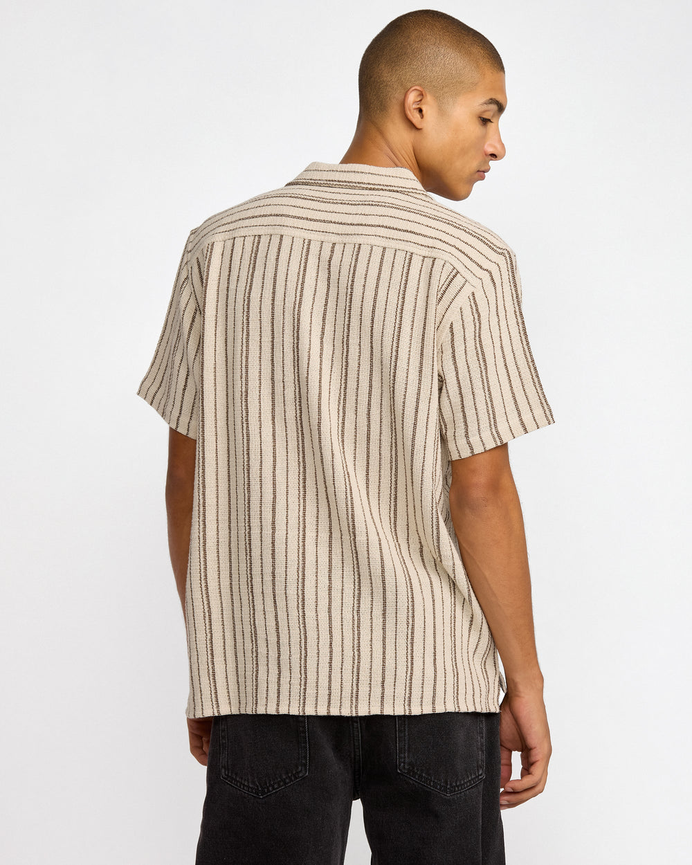 Vacancy Stripe Short Sleeve Shirt - Ceramic