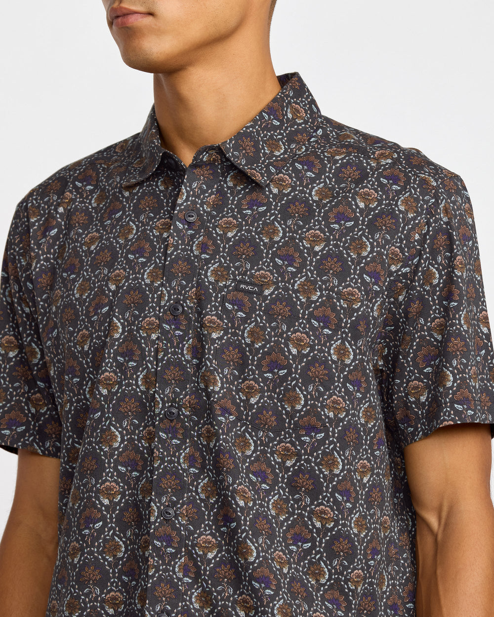Blossom Quilt Short Sleeve Shirt - RVCA Black