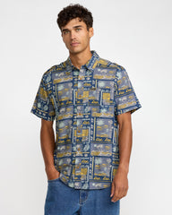 Hawaii Sunset Short Sleeve Shirt - Dark Denim