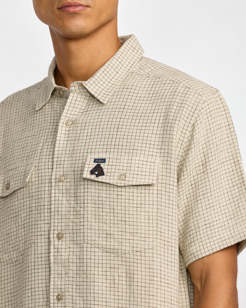 KSL Yarn Dye Short Sleeve Shirt - Silver Bleach
