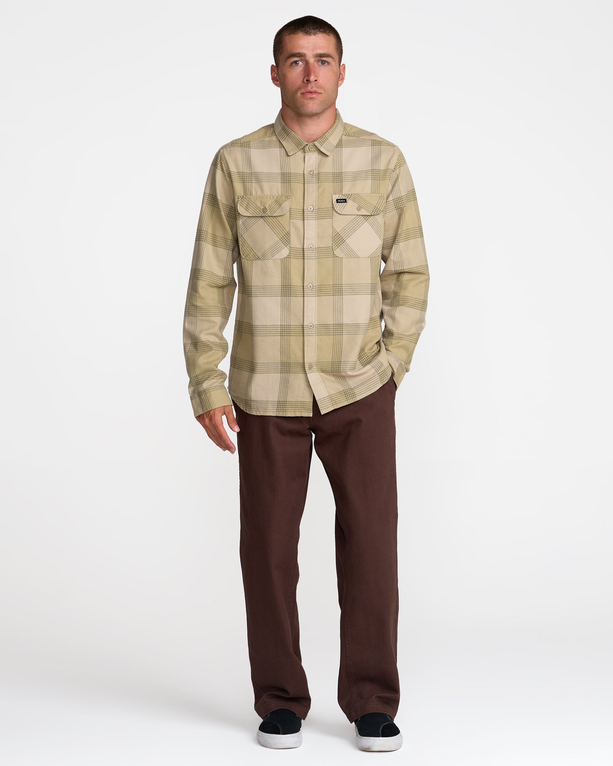 That'll Work Flannel Long Sleeve - Light Khaki