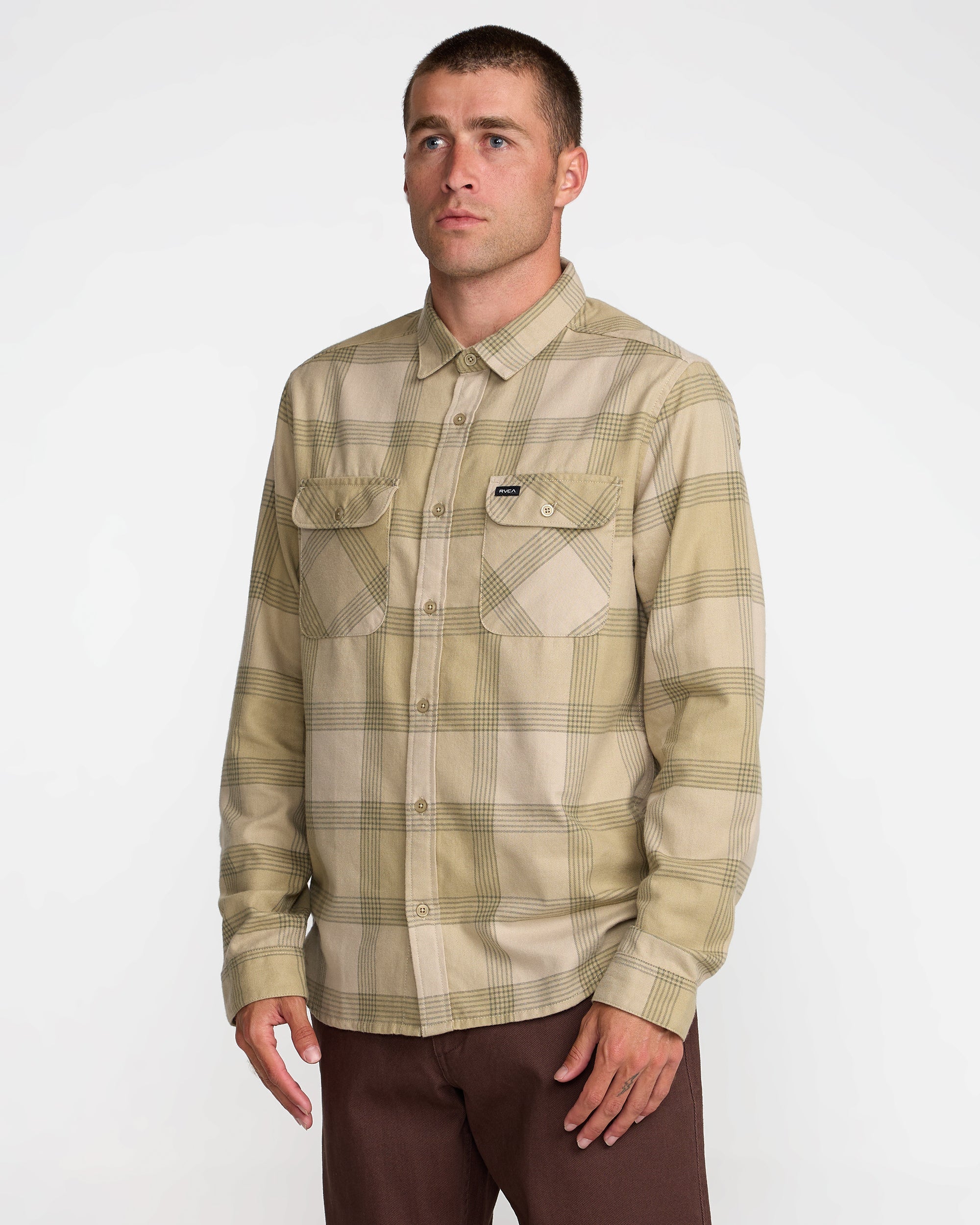 That'll Work Flannel Long Sleeve - Light Khaki