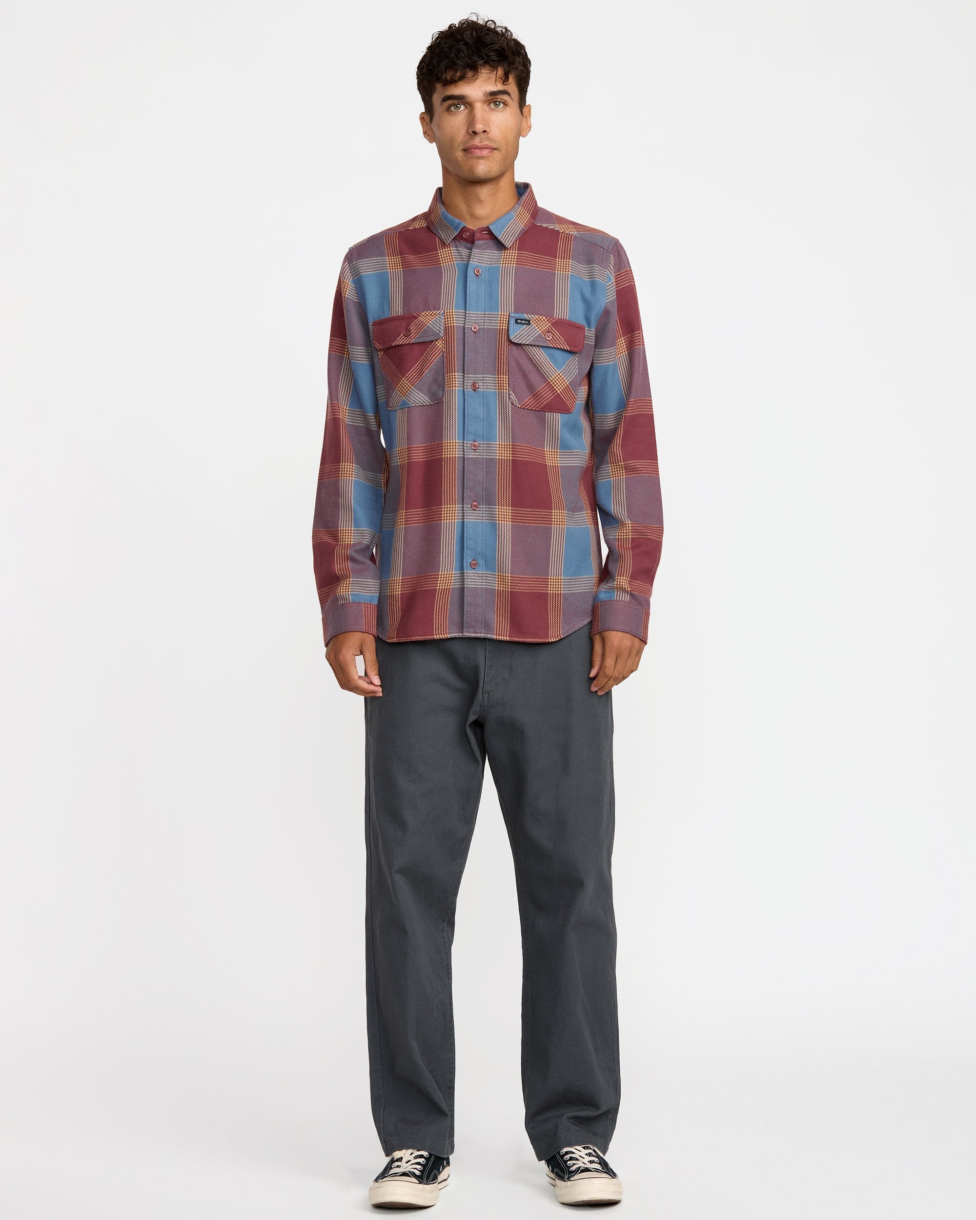 That'll Work Flannel Long Sleeve Shirt - Red Earth