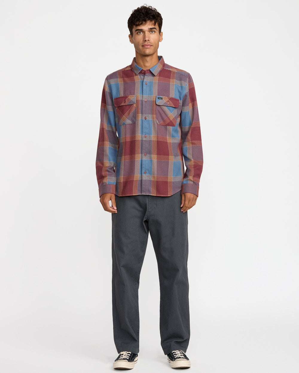 That'll Work Flannel Long Sleeve Shirt - Red Earth