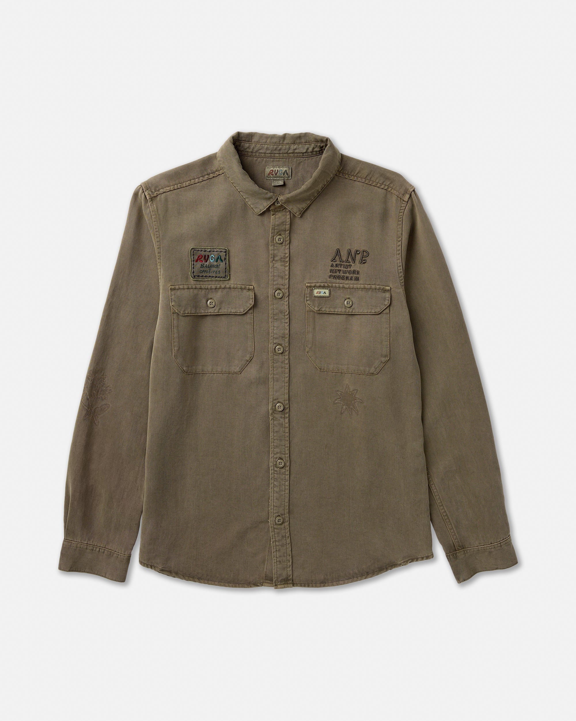 Mel G Moon Flower Long Sleeve Shirt - Mushroom