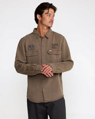 Mel G Moon Flower Long Sleeve Shirt - Mushroom
