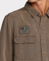 Mel G Moon Flower Long Sleeve Shirt - Mushroom