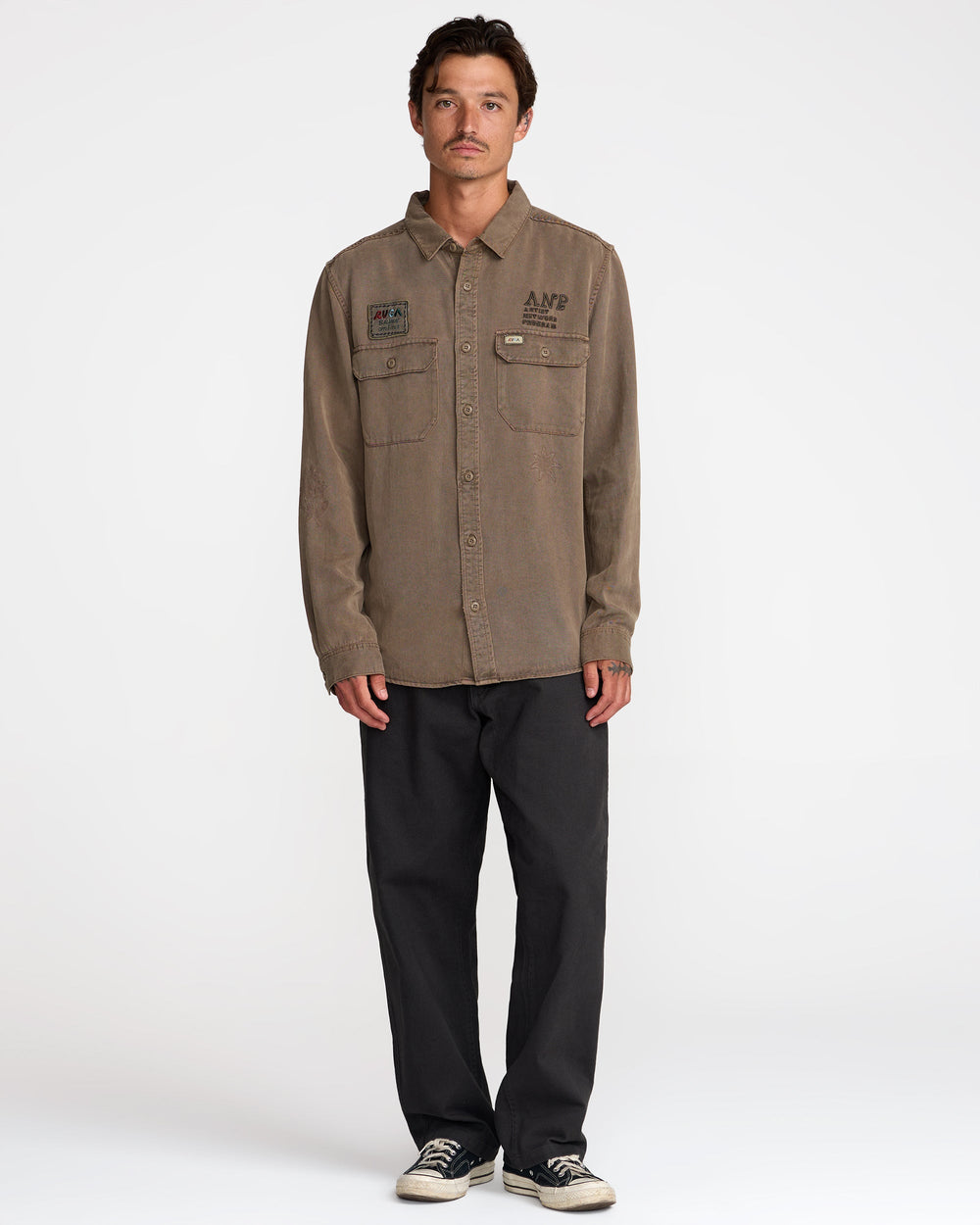 Mel G Moon Flower Long Sleeve Shirt - Mushroom
