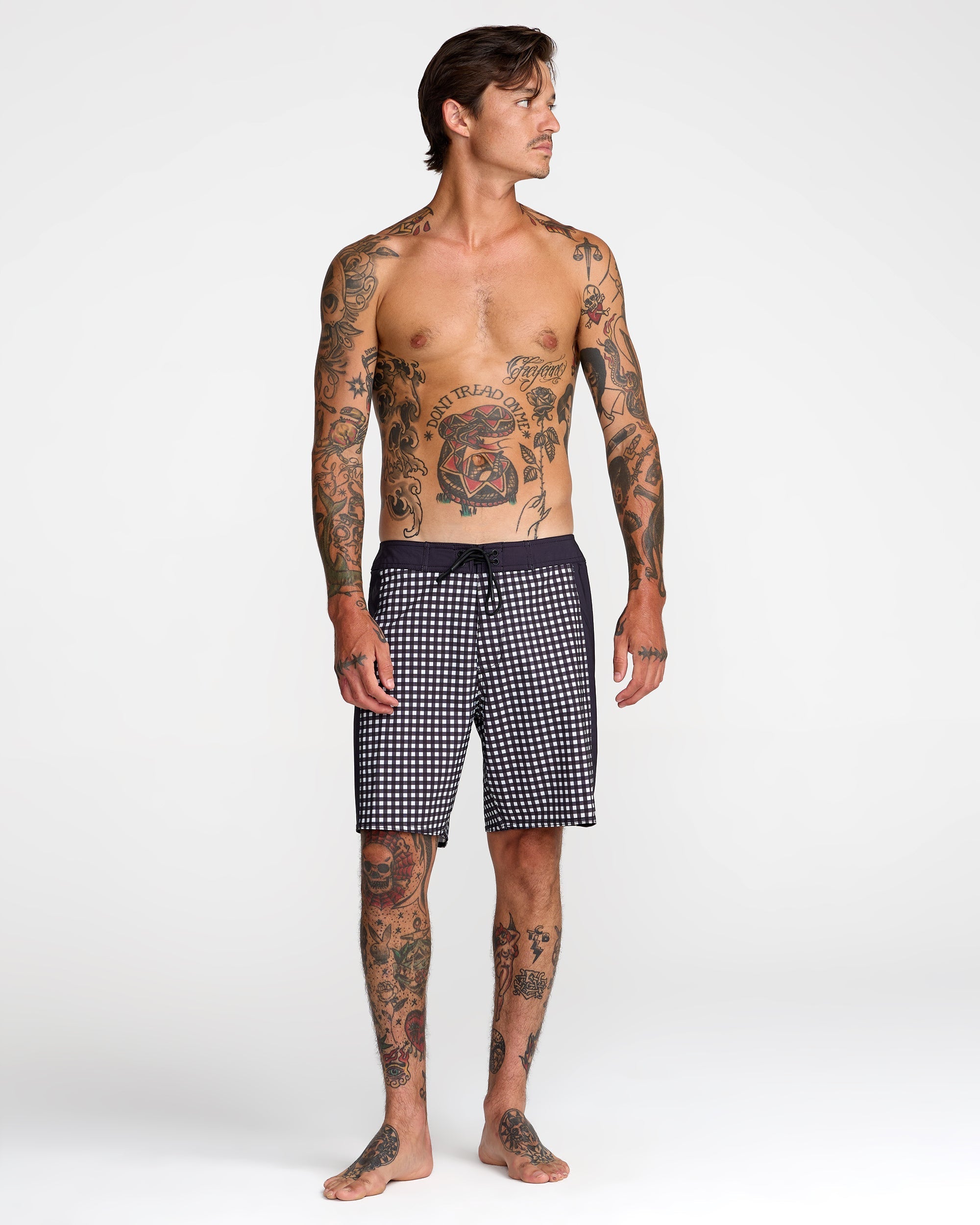 Hawaii Apex 2 Boardshort 18" - Black White