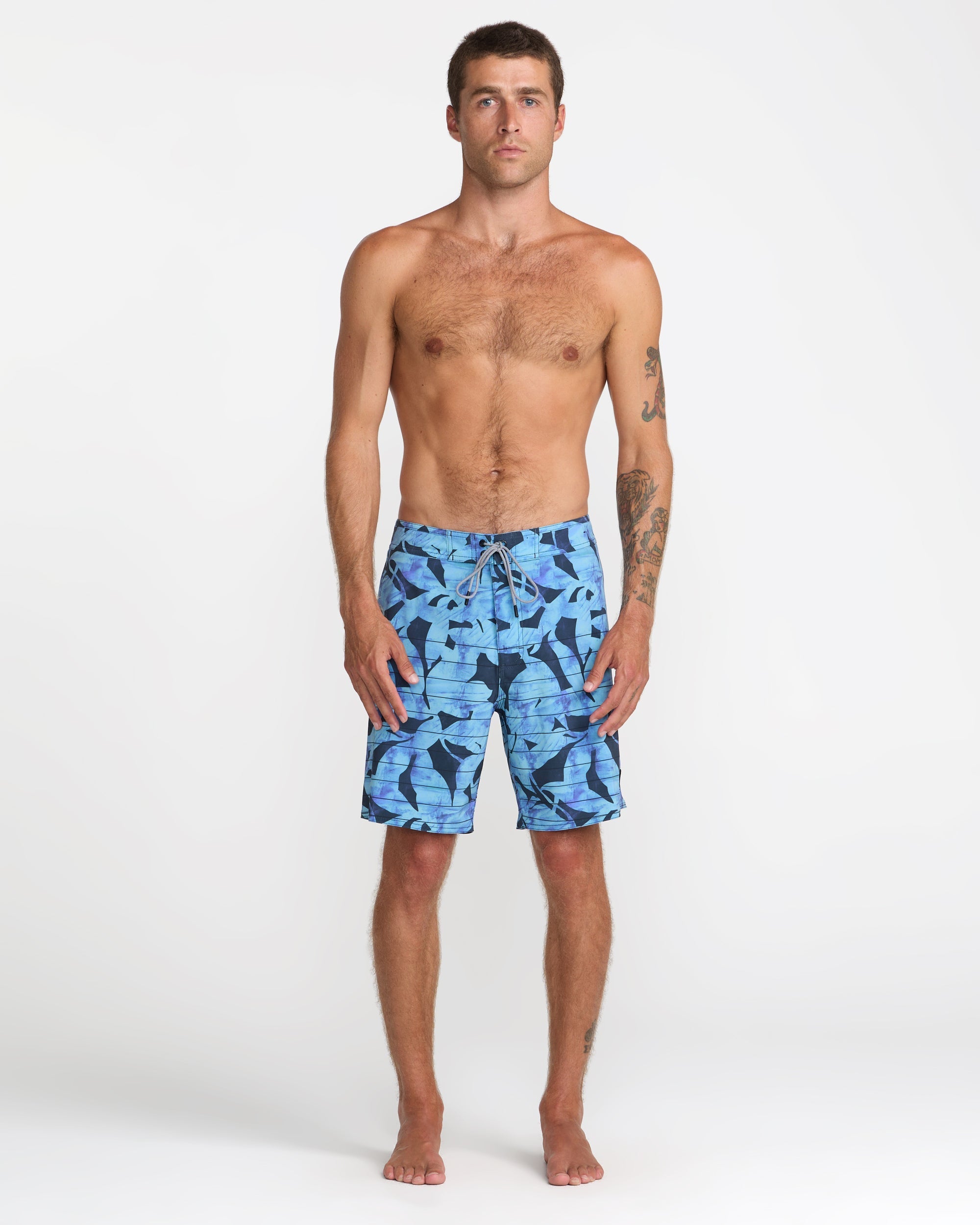 Steady Stripe Trunks - Vintage Blue