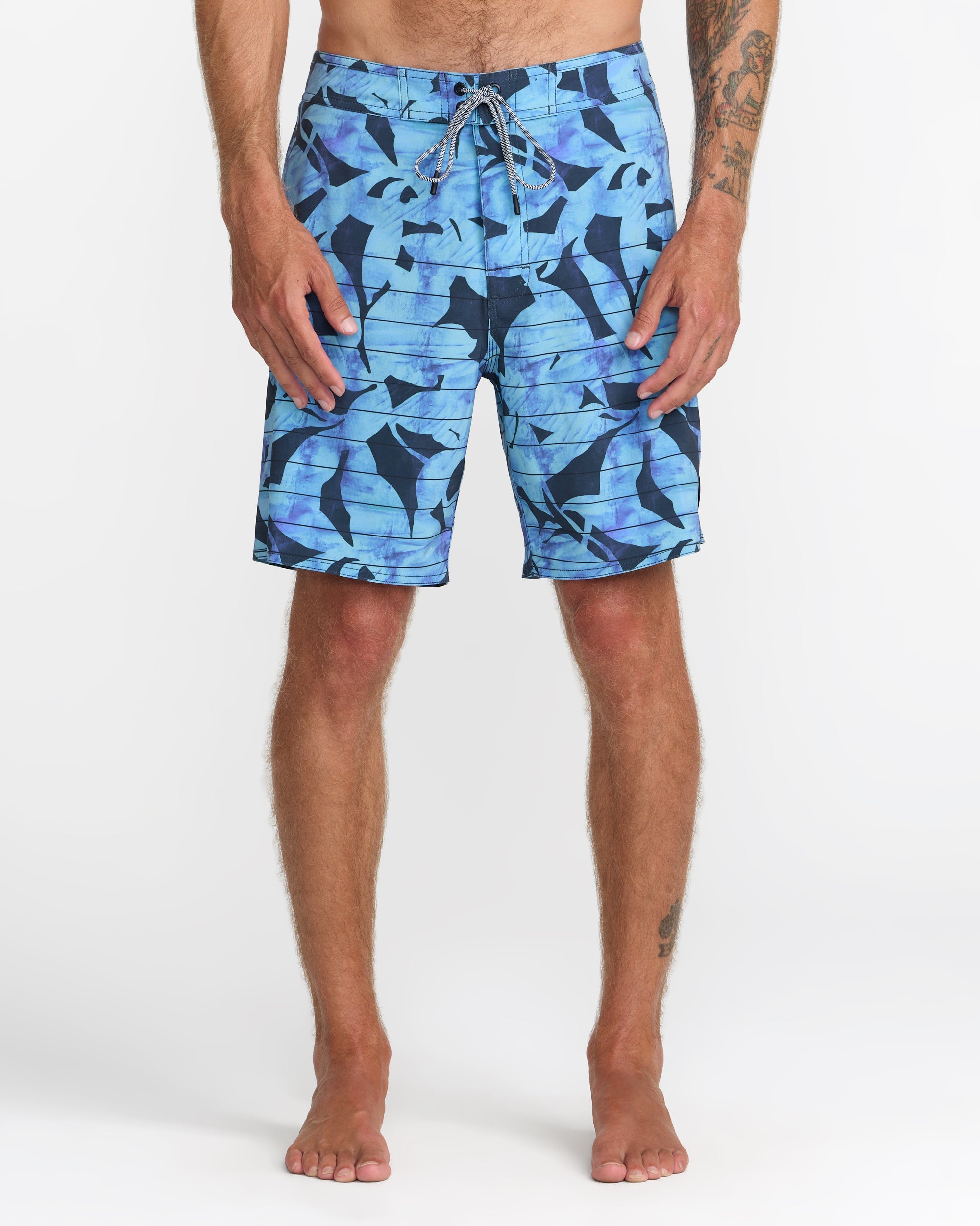 Steady Stripe Trunks - Vintage Blue