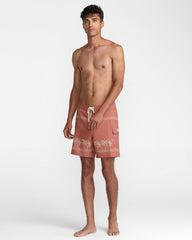 Exotica 17" Boardshorts - Burnt Red
