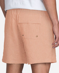 Exotica Seersucker Elastic 17" Short - Apricot