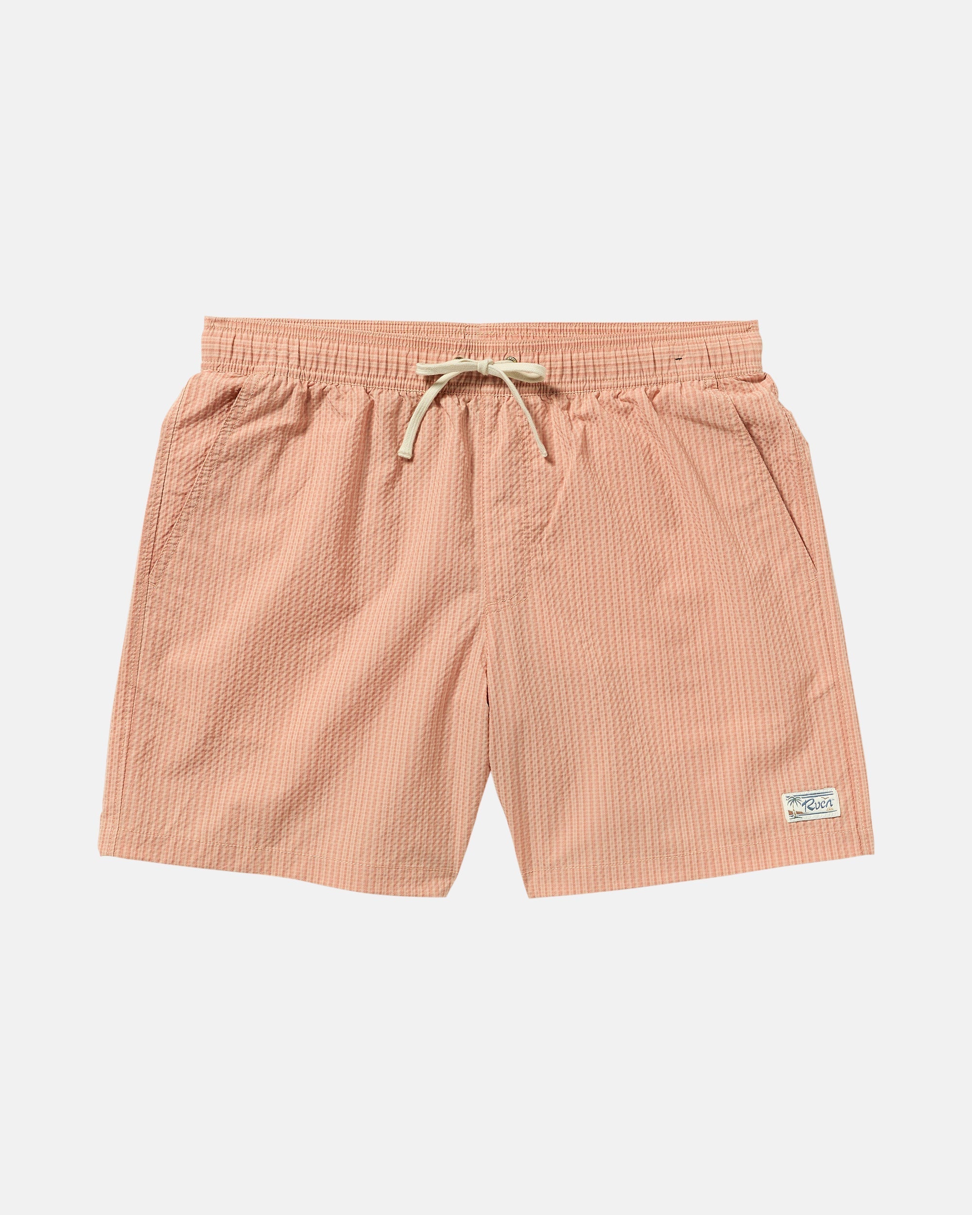 Exotica Seersucker Elastic 17" Short - Apricot