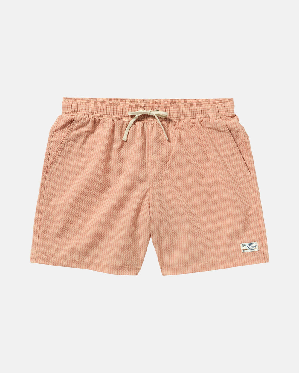 Exotica Seersucker Elastic 17" Short - Apricot