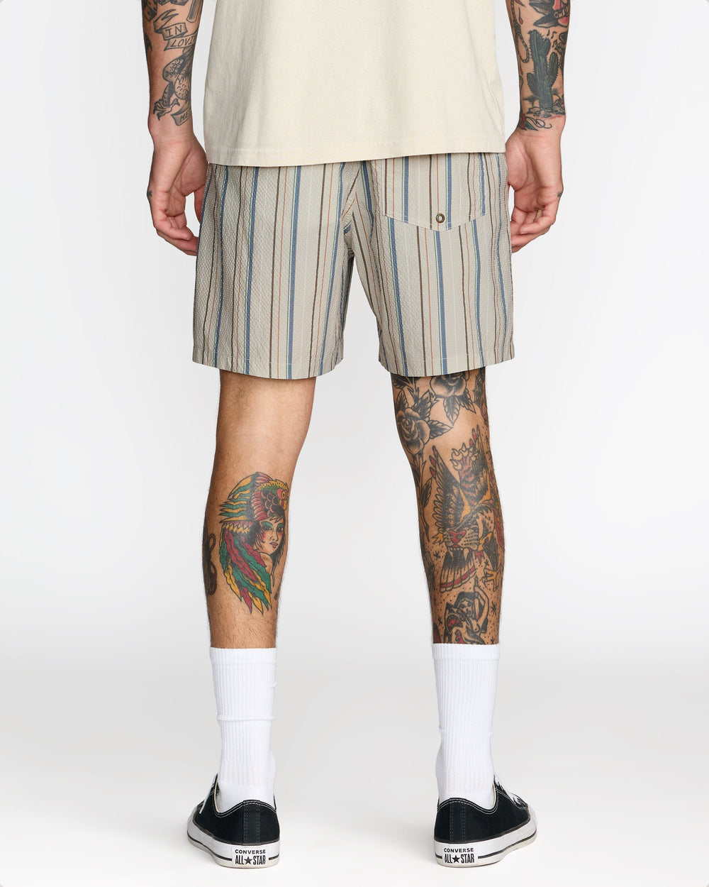 Exotica Seersucker Elastic 17" - Light Khaki