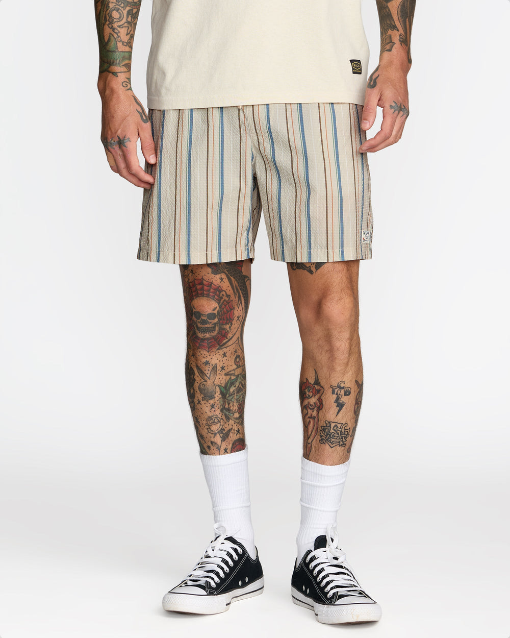 Exotica Seersucker Elastic 17" - Light Khaki