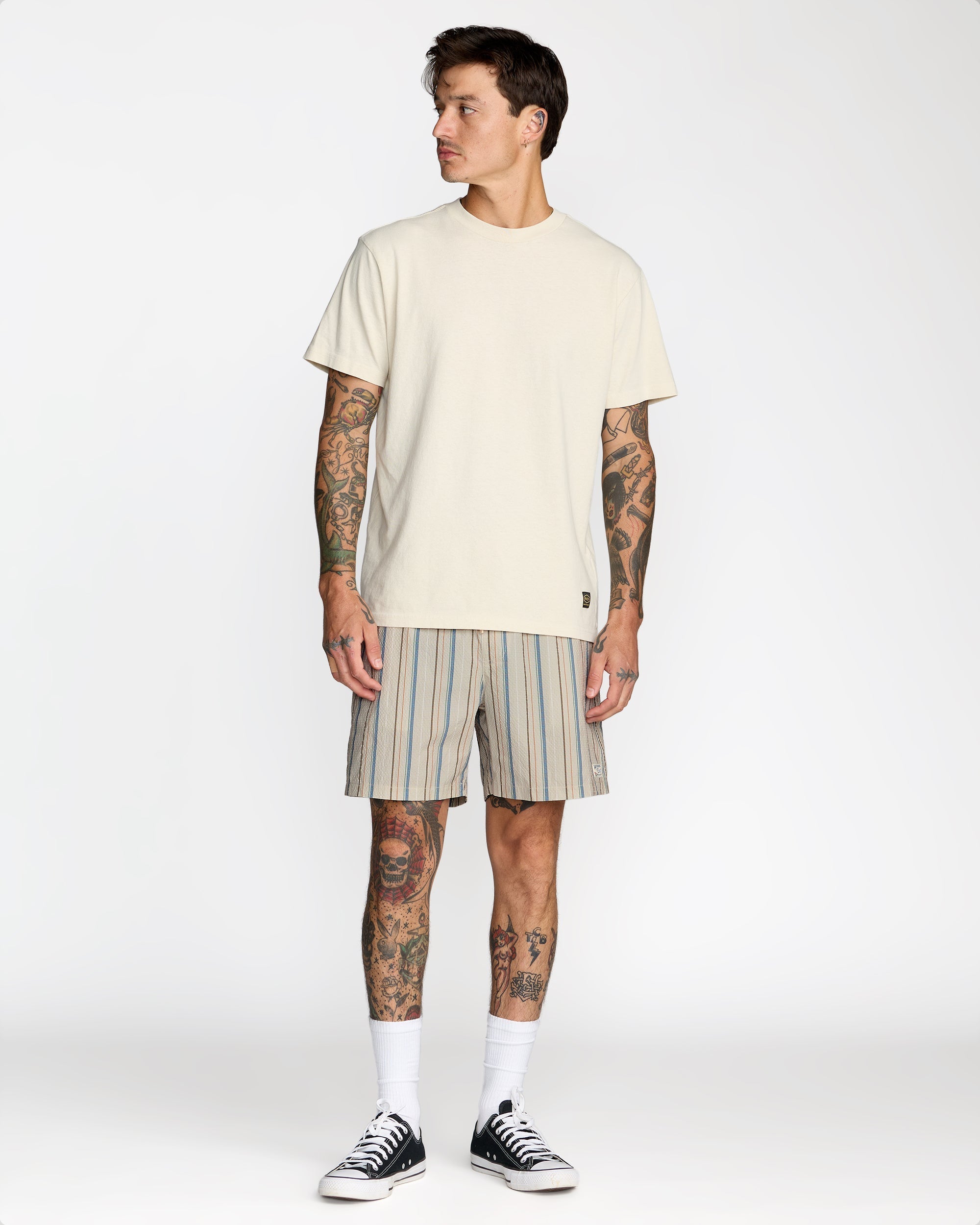 Exotica Seersucker Elastic 17" - Light Khaki