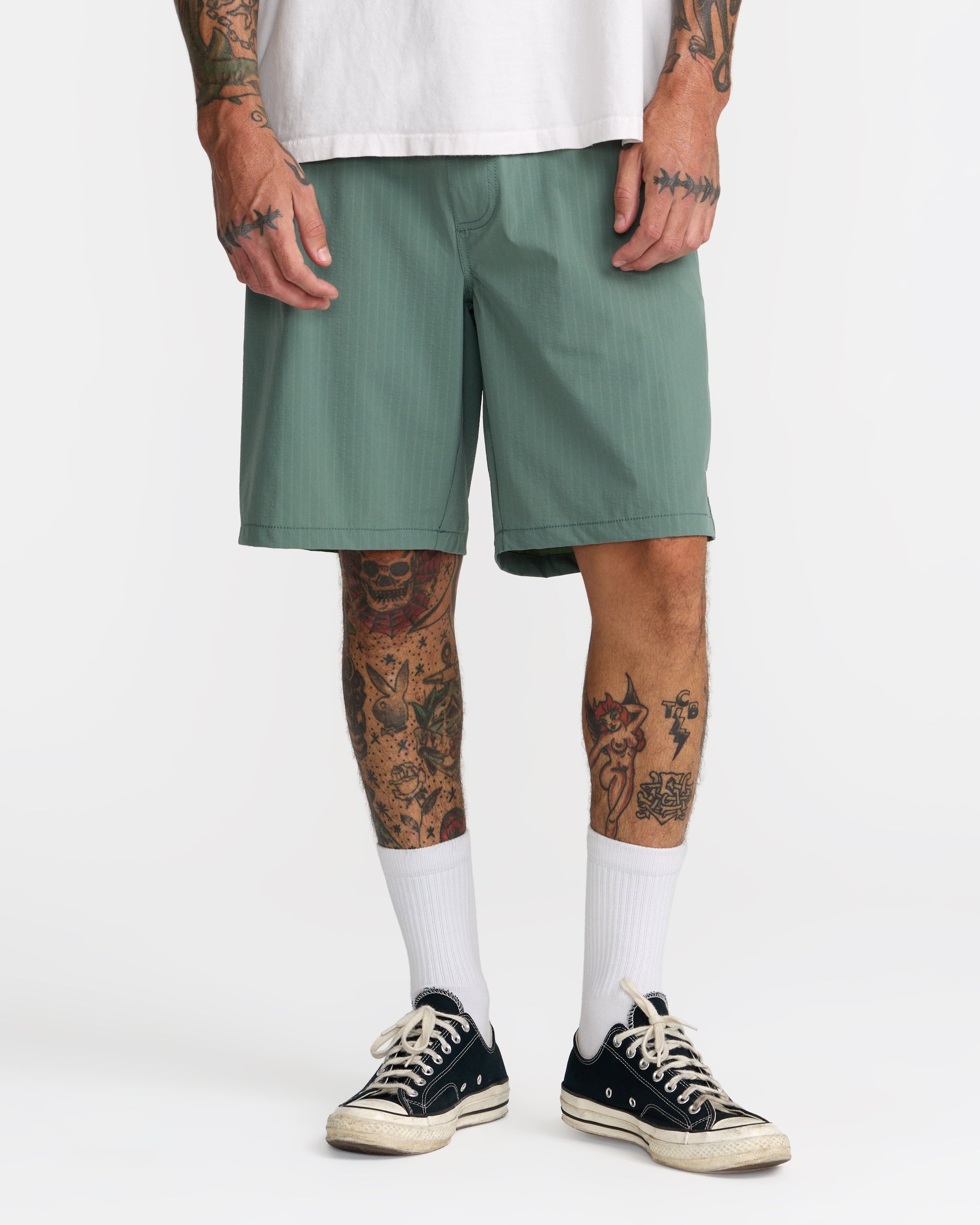 VAcancy Ghost Stripe 19" Shorts - Jade
