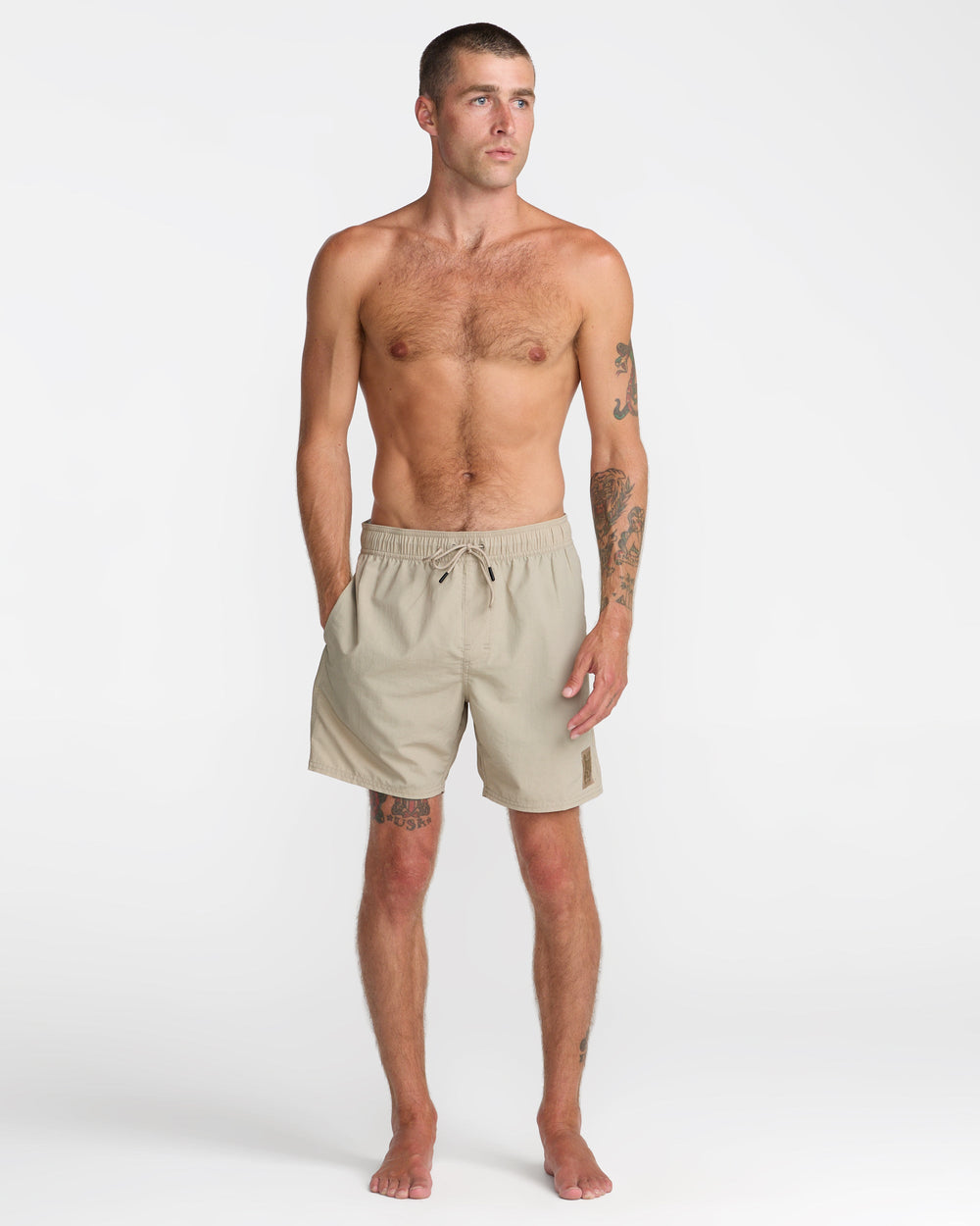 Crest Elastic 17" Shorts - Covert Green