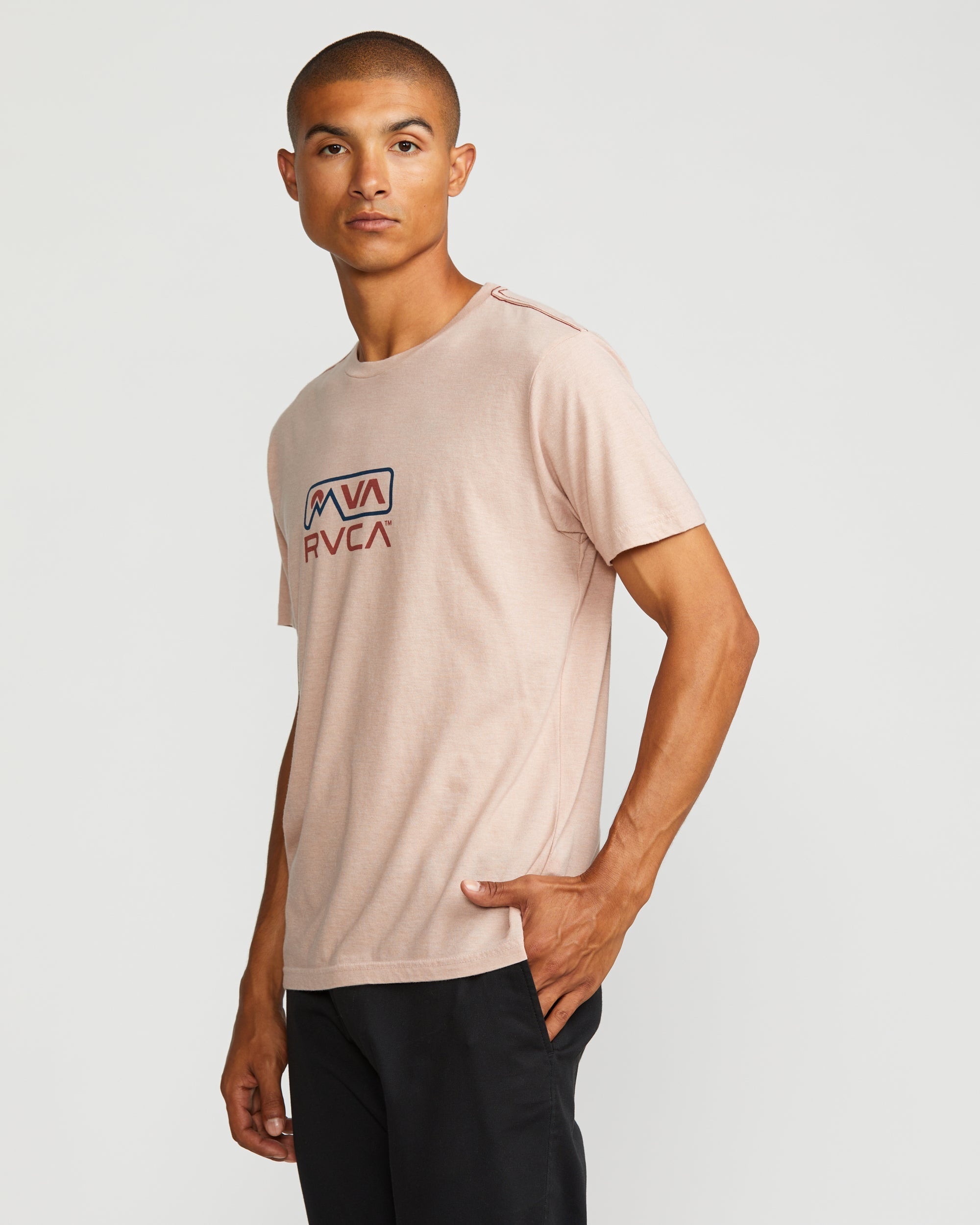 MNT RVCA Short Sleeve Tee - Pale Mauve