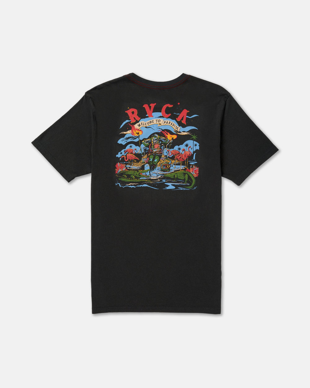 Welcome To RVCA Short Sleeve Tee - Pirate Black