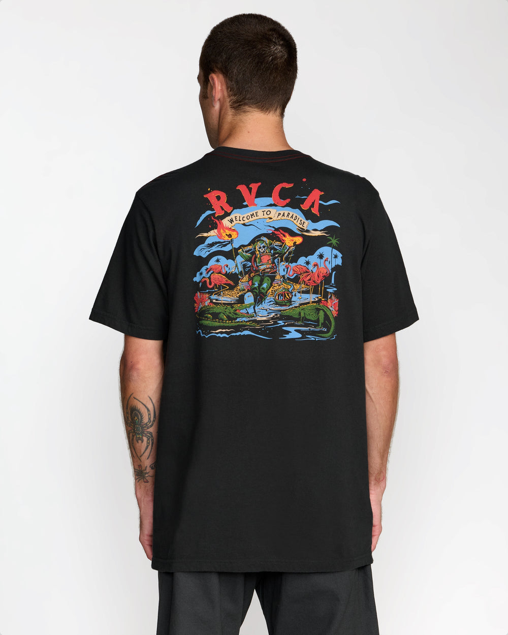 Welcome To RVCA Short Sleeve Tee - Pirate Black