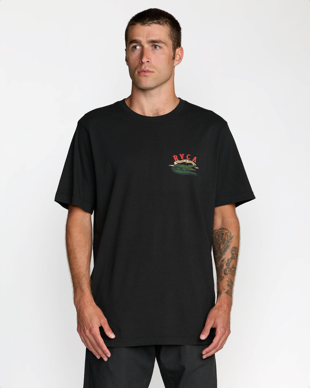 Welcome To RVCA Short Sleeve Tee - Pirate Black