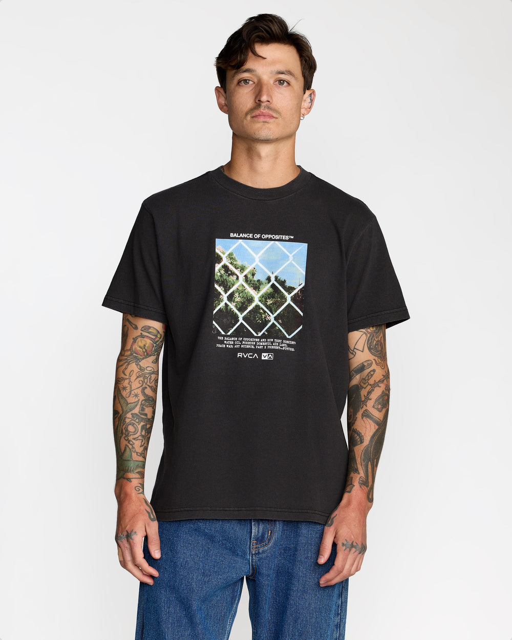 Thru View Short Sleeve Tee - Black