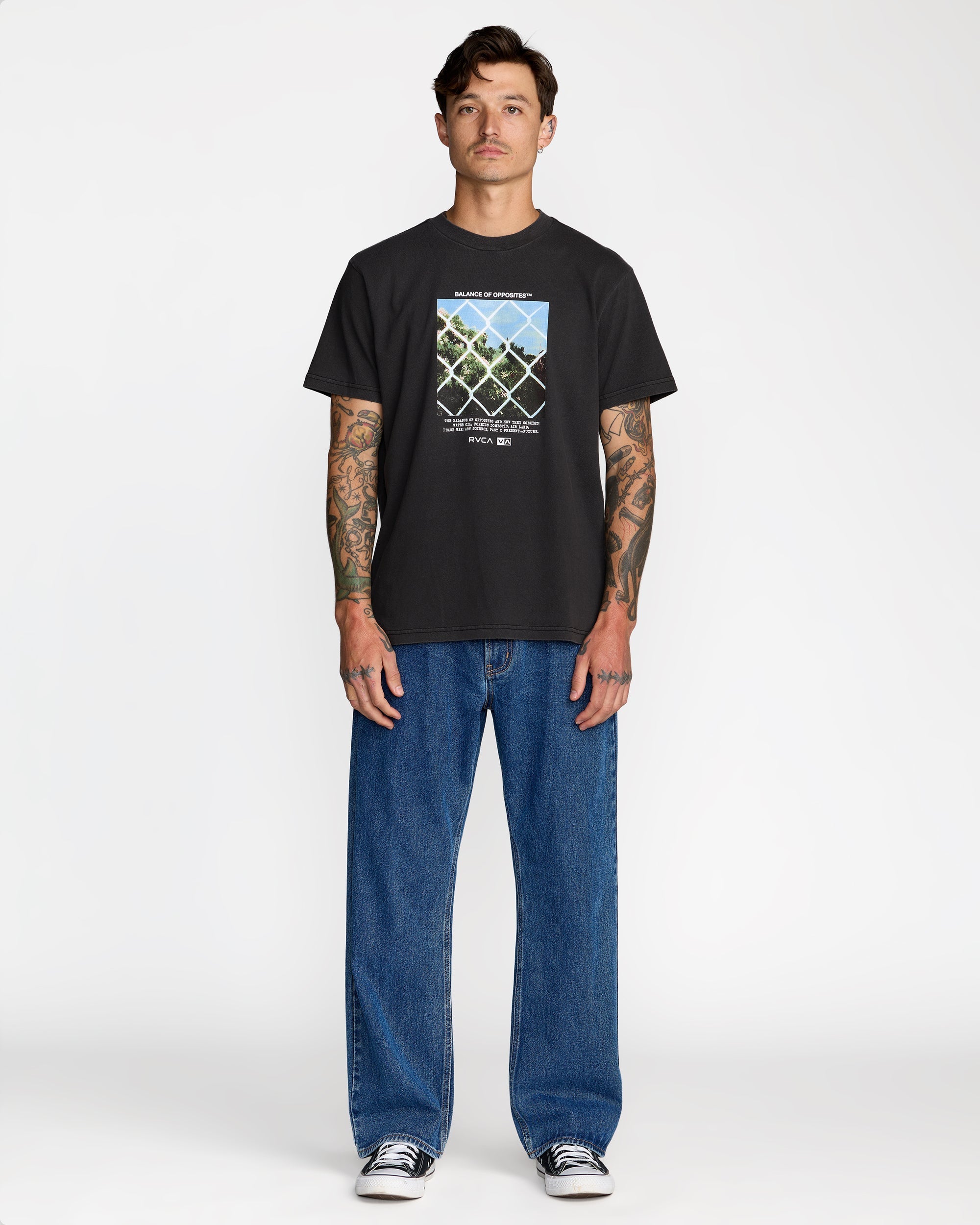 Thru View Short Sleeve Tee - Black